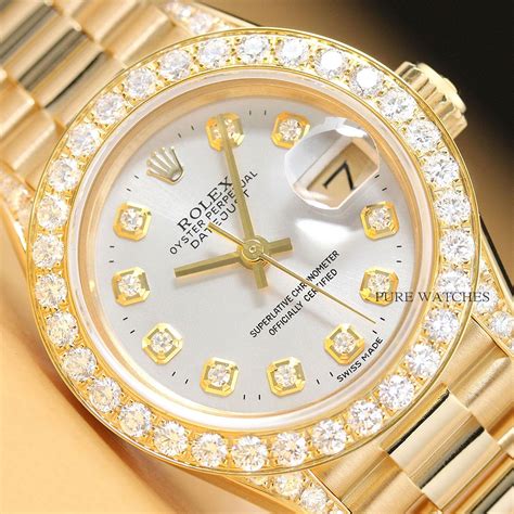 ' ladies presidential gold rolex|18k gold rolex women's watch.